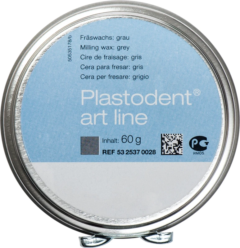 Plastodent® art line  Dose  60 g Fräswachs grau, abtragbar
