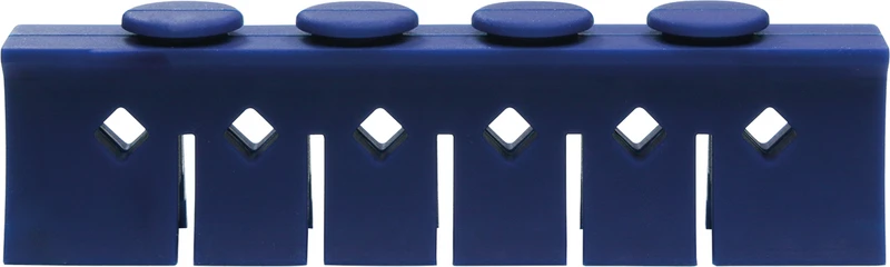 Silikon-Steg Niederhalter  Stück  blau, für 6 Instrumente, 3029S+Clip
