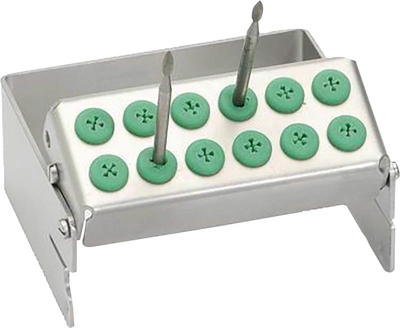 PLUG IN  Stück  für 12 Instrumente (2 Reihen a 6 Löcher) grün, 6,3 x 2,5 x 5 cm