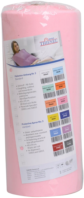 Patientenumhang Nr. 3  Rolle  80 Stück rosa, 60 x 54 cm