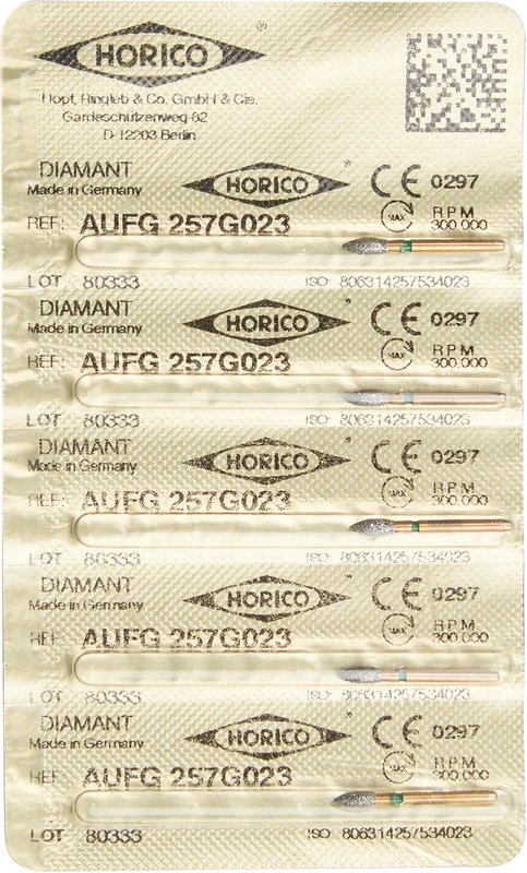 Diamant AuFG 257  Packung  5 Stück grün grob, FG, Figur 257, ISO 023