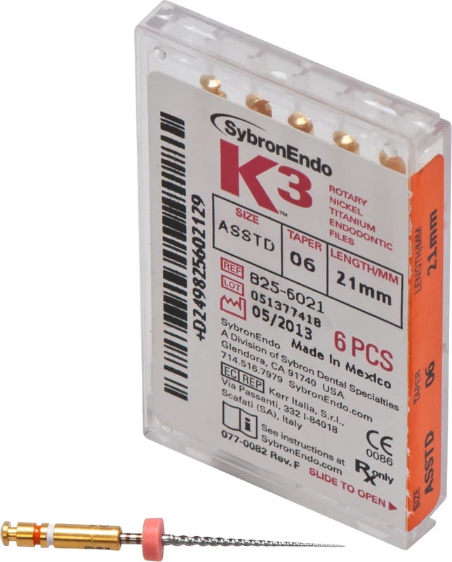 K3 Feilen  Sortiment  6 Stück ISO 015-040, Taper.06, 21 mm