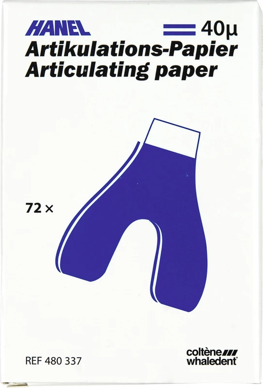 HANEL Artikulations-Papier 40 µm  Packung  72 Blatt blau, 40 µm, U-Form