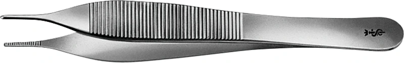 Anatomische Pinzette nach Adson  Stück  gerade, feingliedrig, gerieft, 120 mm