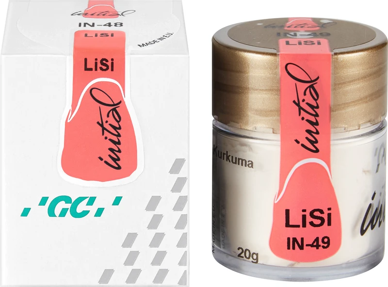 GC Initial LiSi  Dose  20 g Pulver inside IN-48 kurkuma