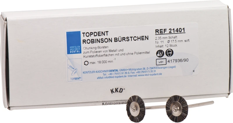 Polierbürsten Robinson  Packung  12 Stück HP, Nr. 11 weich, 17 mm