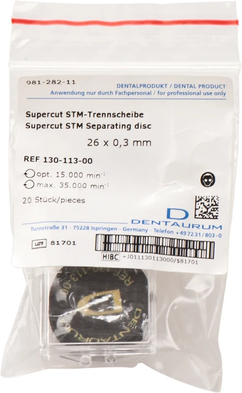 Supercut STM-Trennscheiben  Packung  20 Stück STM, braun, Ø 26 mm x 0,30 mm