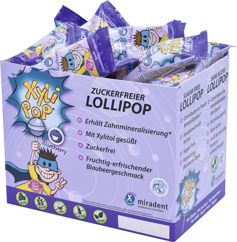 XyliPOP® Lollipop  Box  50 x 6 g Stück Blaubeere