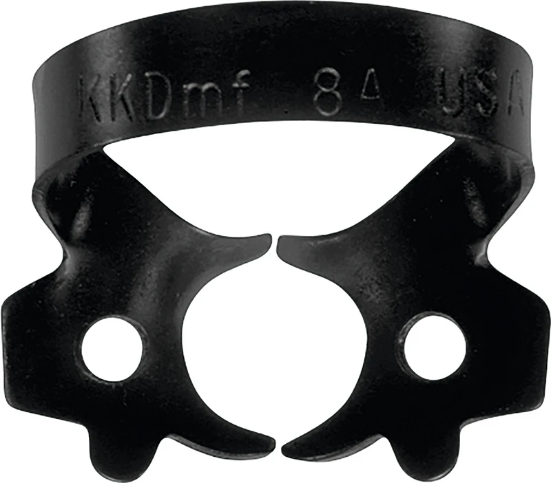 KKD® Kofferdam Klammern triColor Antireflect  Stück  schwarz matt, Nr. 8A, für UK und OK Molaren