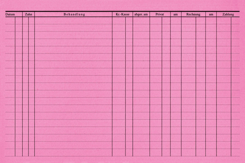 Multident Karteikarte   Packung  100 Stück rot