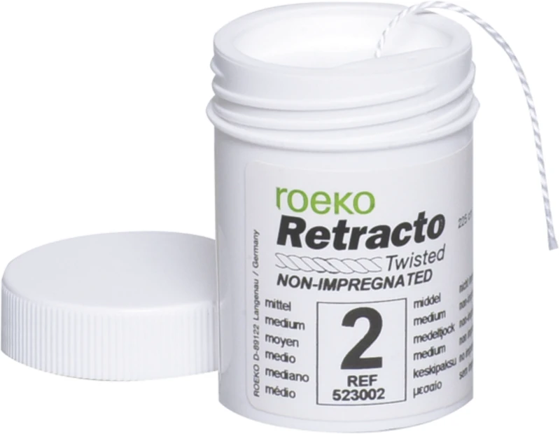 roeko Retracto, gedreht  Packung  225 cm Retraktionsfaden nicht imprägniert mittel