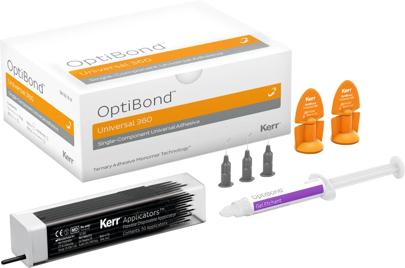 OptiBond Universal 360   Kit  100 x 0,18 ml Unidose, 3 g Spritze Etchant Gel, 100 Applikatoren, 1 TG