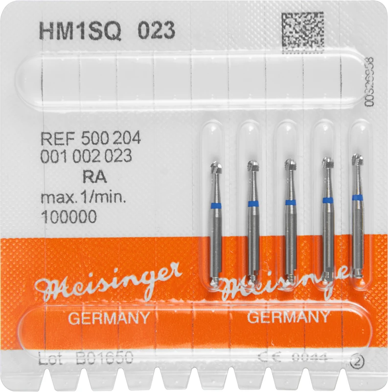 HM-Bohrer 1SQ  Packung  5 Stück schnittfr. Verz. Querhieb, RA, blau, Figur 001, ISO 023