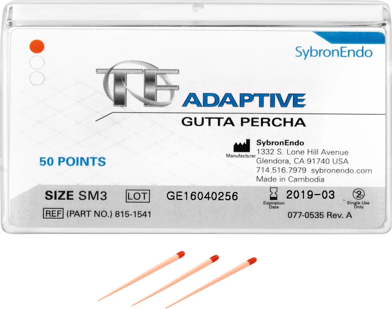 TF ADAPTIVE Guttapercha  Packung  50 Stück rot, S