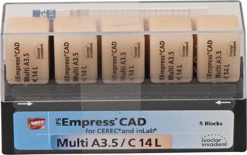 IPS Empress® CAD Multi for CEREC  Packung  5 Stück Gr. C14L, A3,5