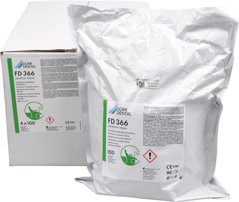 FD 366 sensitive wipes  Karton  4 x 100 Tücher