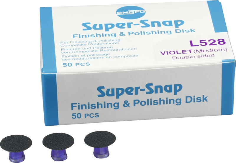 Super-Snap®  Nachfüllpackung  50 Scheiben, violett, Körnung mittel, Beschichtung beidseitig