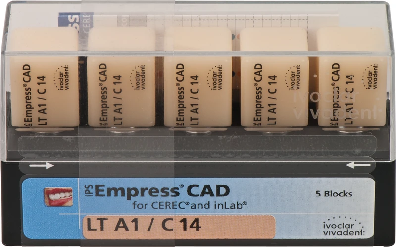 IPS Empress® CAD A-D for CEREC  Packung  5 Stück Gr. C14, A1 LT