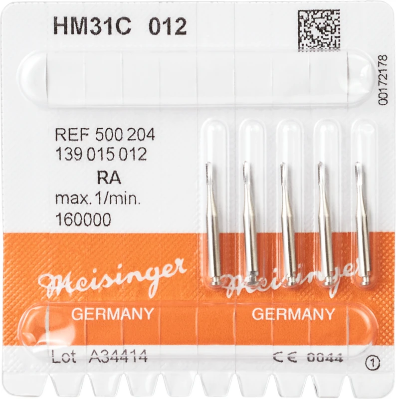 Spezialbohrer HM 31C  Packung  5 Stück Querhiebverz., orange, RA, Figur 139, 4,1 mm, ISO 012