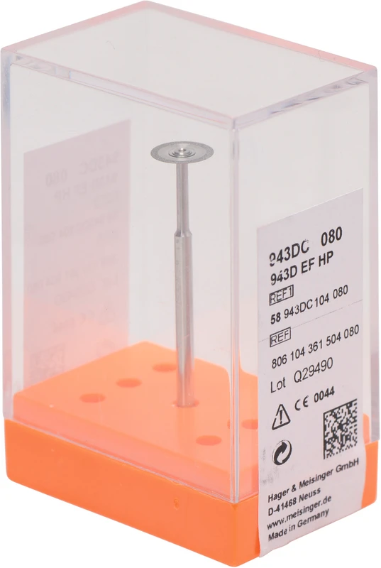 Diamantscheiben 943D  Stück  gelb extra fein, HP, Figur 361, 0,15 mm, ISO 080