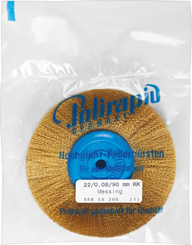 Rundbürsten Draht  Stück  Messingdraht, Ø 90 mm, Draht: 0,08 mm