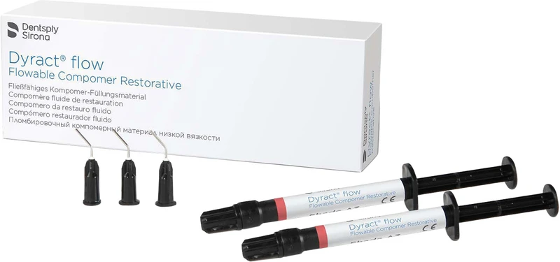 Dyract® flow  Nachfüllpackung  2 x 1 ml Spritze A4, 25 Applikatornadeln schwarz