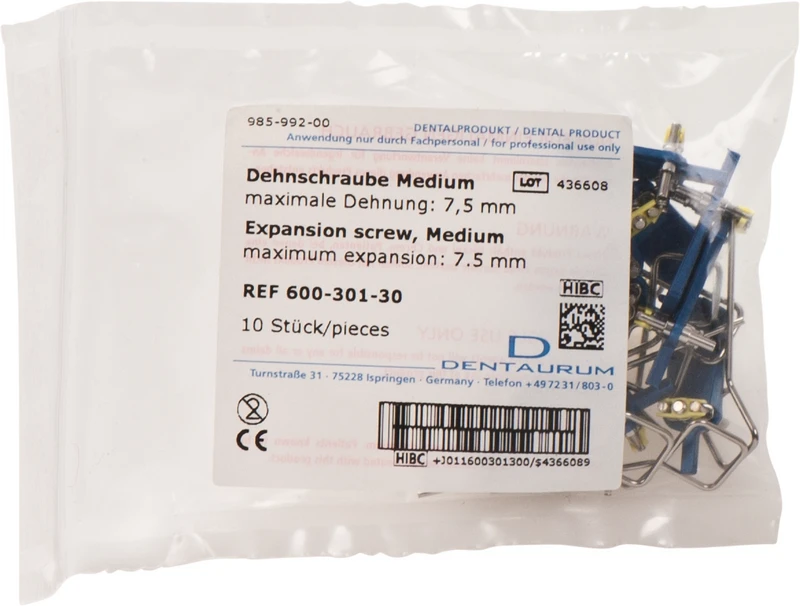 Dehnschrauben Edelstahl  Packung  10 Schrauben medium, Maximale Dehnung 7,5 mm