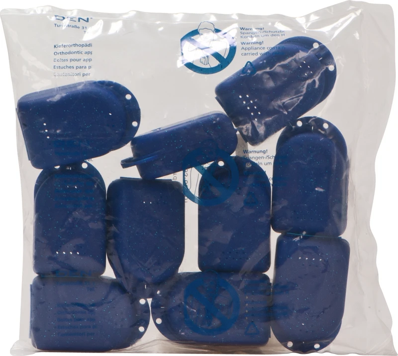 Spangenbox  Packung  10 Stück blau, mini