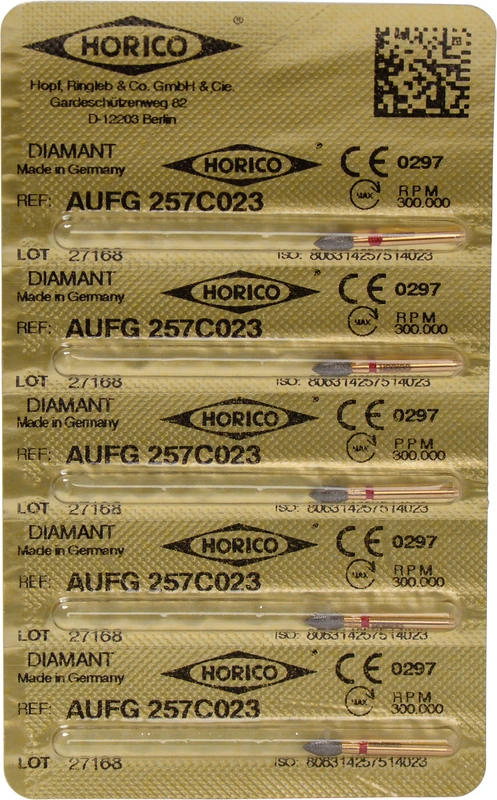 Diamant AuFG 257  Packung  5 Stück rot fein, FG, Figur 257, ISO 023