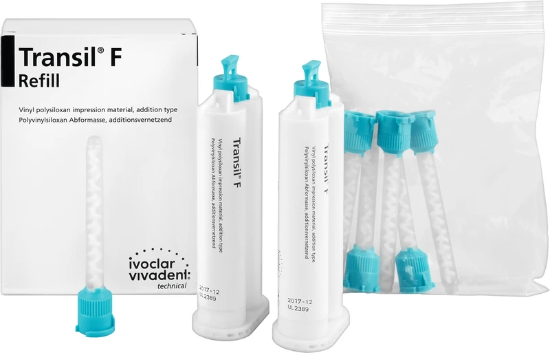 Transil® F  Packung  2 x 50 ml Silikon, 6 Mixing Tips