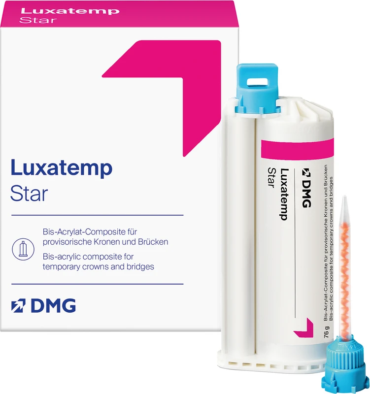 Luxatemp® Star Vorteilspackung 5 x 76 g Automix Doppelkartusche A2, 75 Automix Tips Luxatemp® Star Vorteilspackung 5 x 76 g Automix Doppelkartusche A2, 75 Automix Tips