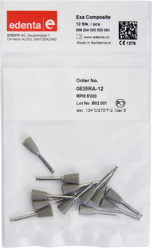 Exa Composite  Packung  12 Stück grau, RA, Figur 030, 10 mm, ISO 060