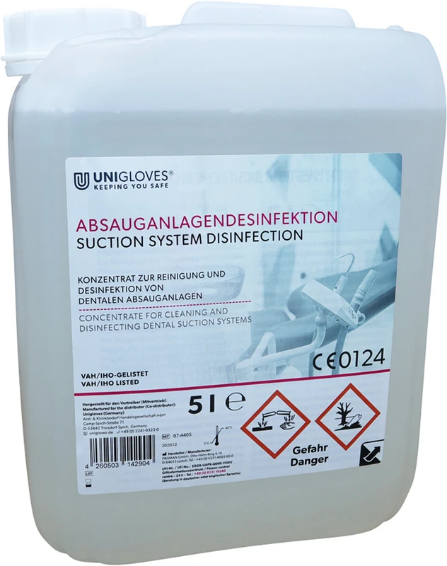 UNIGLOVES Absauganlagendesinfektion  Kanister  5 Liter