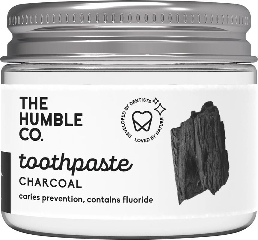 Humble Zahnpasta im Glas  Dose  50 ml Aktivkohle, mit Fluorid
