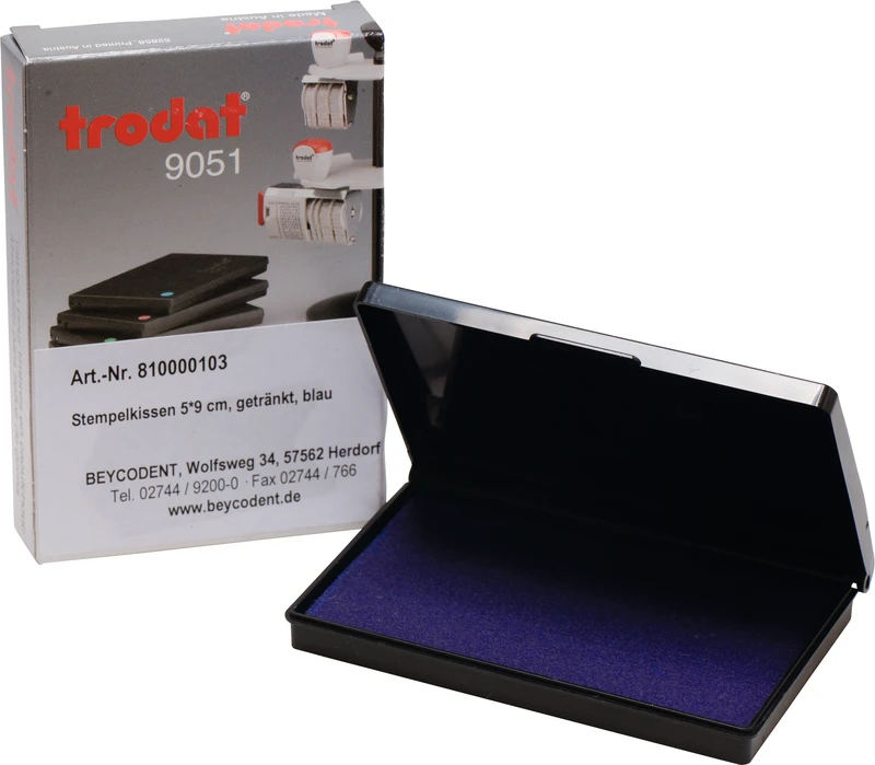 Stempelkissen  Stück  Stempelkissen blau 50 x 90 mm