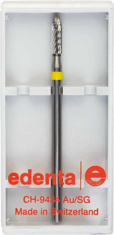 HM-Fräser Schliff 30  Stück  Kreuzverzahnung, gelb superfein, HP, Figur 289, 8 mm, ISO 023