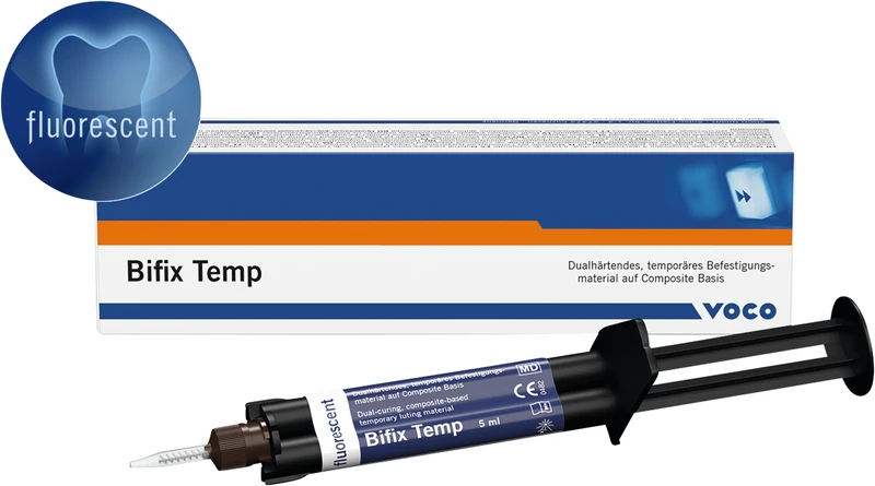 Bifix Temp   Packung  5 ml QuickMix Spritze fluoreszierend
