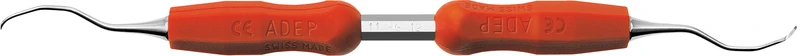 DEPPELER Gracey Küretten Nano-Profil  Stück  Figur 11\12, ADEP Griff, rot