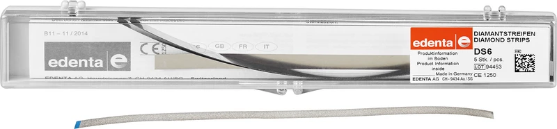 Breite Diamantstreifen  Packung  5 Stück einseitig, blau Standard, 6 mm, Stärke 0,13 mm