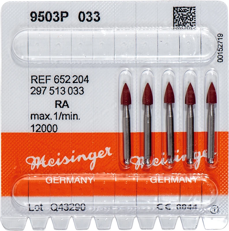 Universalpolierer 9503  Packung  5 Stück braun mittel, RA, Figur 297, 7,5 mm, ISO 033