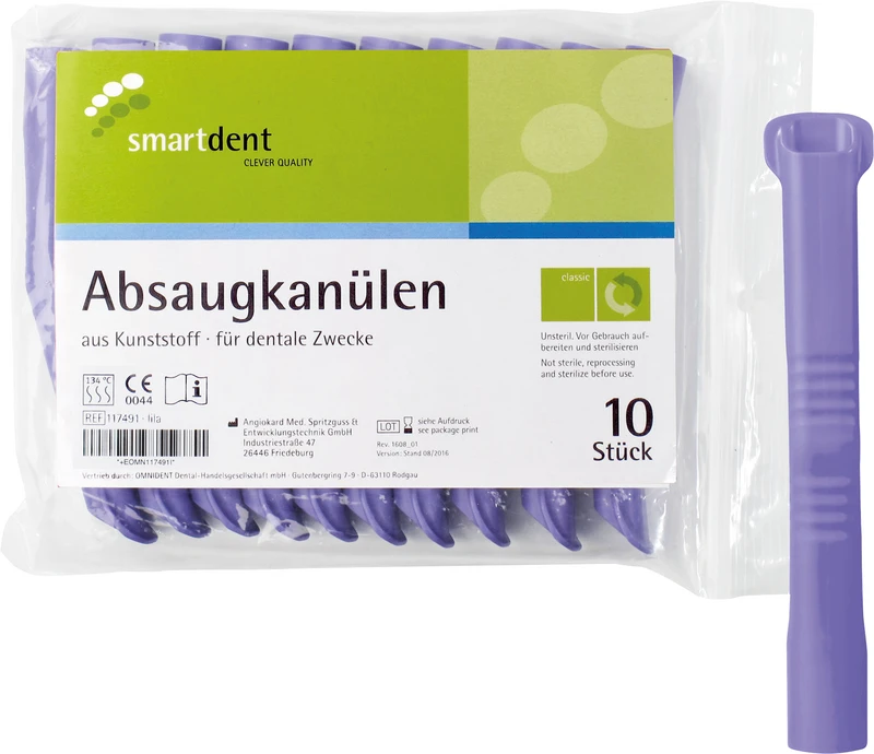 smart Absaugkanülen  Packung  10 Stück lila