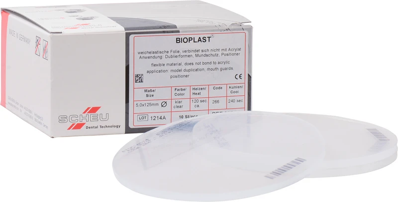 BIOPLAST®  Packung  10 Stück klar, rund, Ø 125 mm, Stärke 5 mm