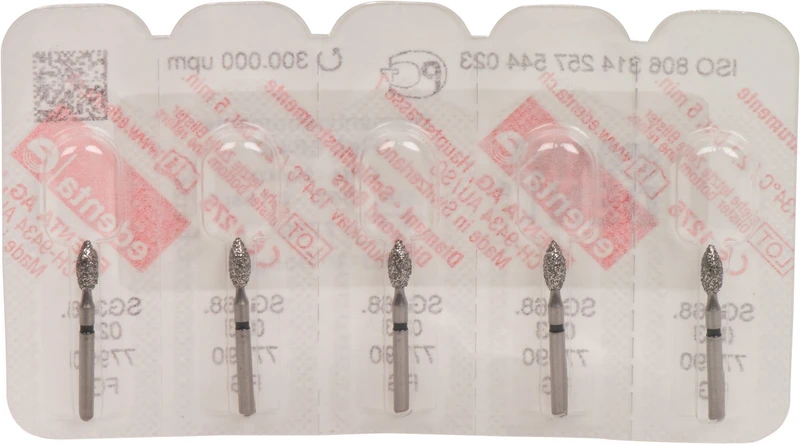 Omni Diamanten 368  Packung  5 Stück schwarz supergrob, FG, Figur 257 Knospe, 5 mm, ISO 023