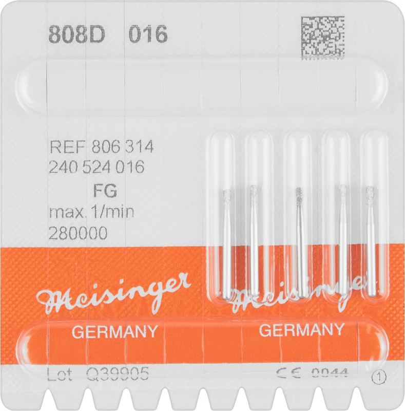 CE-Diamanten 808D  Packung  5 Stück blau mittel, FG, Figur 240, 2,6 mm, ISO 016