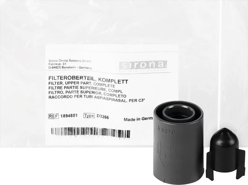 Filteroberteil  Packung  komplett inklusive Einsatz