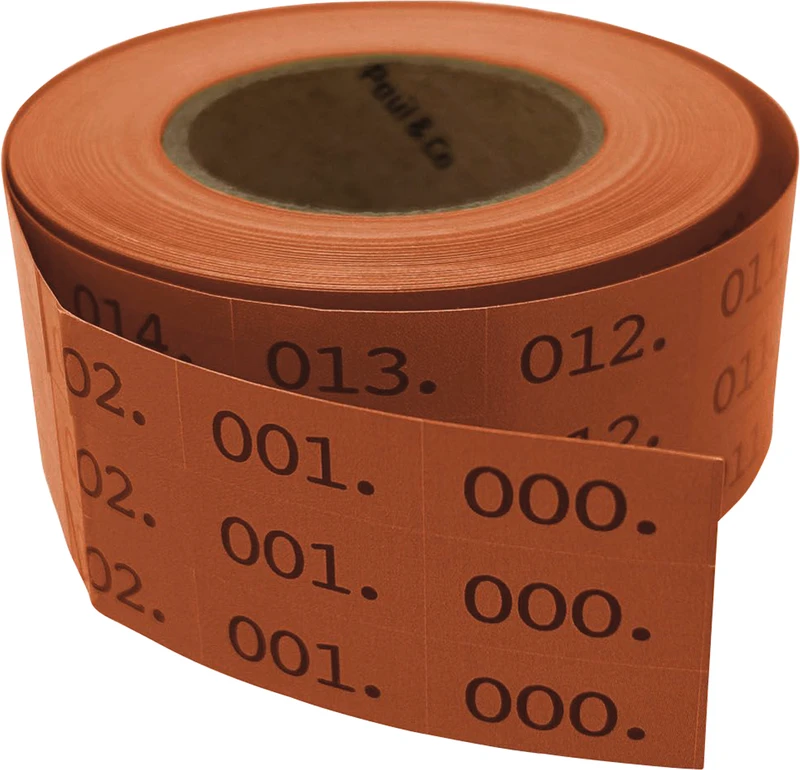 Panostar® 3-fach-Nummer  Rolle  Etiketten rot