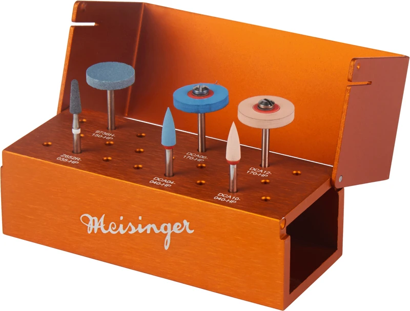 LUSTER® for Zirconia LUS85  Kit  2 Schleifer (blau), 4 Polierer (blau, beige), HP