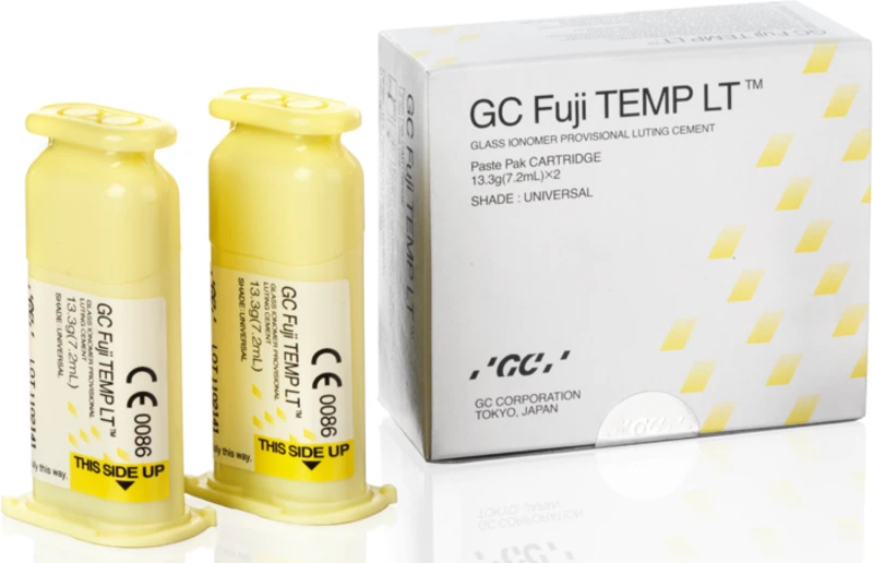 GC Fuji TEMP LT  Packung  2 x 13,3 g Kartusche universal, 1 Mixing Pad
