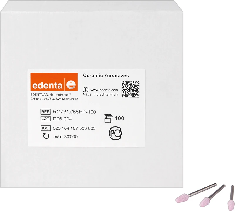 Keramische Schleifer R  Packung  100 Stück rosa mittel, HP, Figur 199, 10 mm, ISO 050