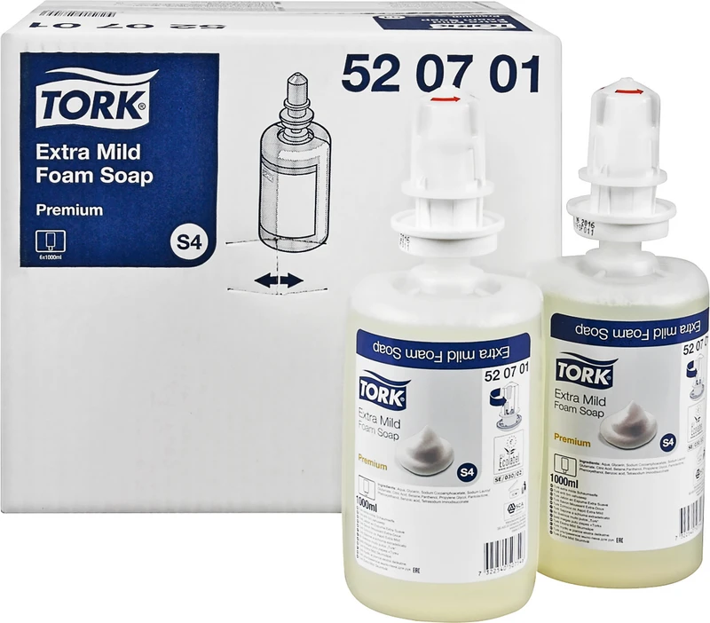 TORK® Premium Schaumseife Extra Mild   Karton  6 x 1 Liter Kartusche